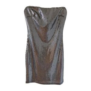 Iris Women's Party Drees Size M Black With Silver Sequins